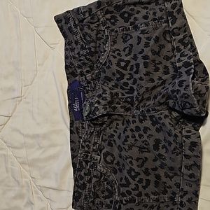 Miley Cyrus & Max Azria animal print shorts